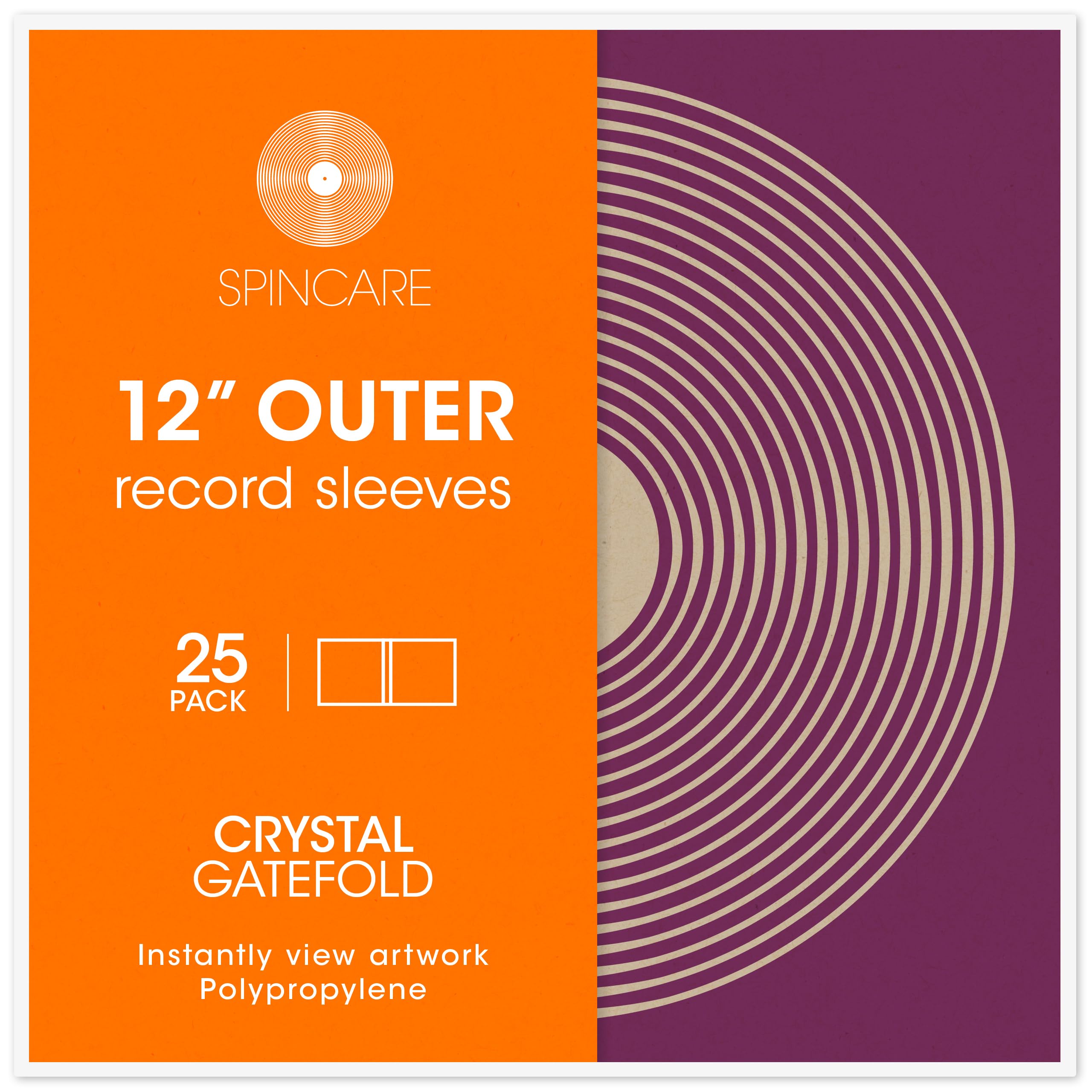 Jolof Store 25x 12 Inch Gatefold Vinyl Record Sleeves | Crystal Clear