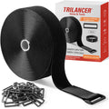 Trilancer Heavy Duty Hook and Loop Cinch Straps with 30 Buckles - 10m