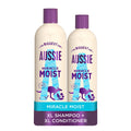 Aussie Miracle Moist Shampoo & Conditioner Set with Macadamia Oil, 2x1145ml