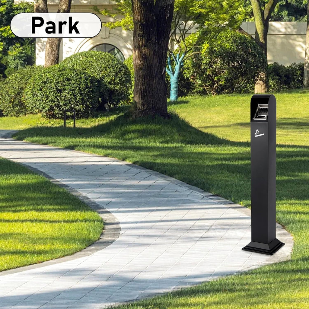 Nisorpa 1.2M Stainless Steel Vertical Trash Bin - Odor-Proof Outdoor Can