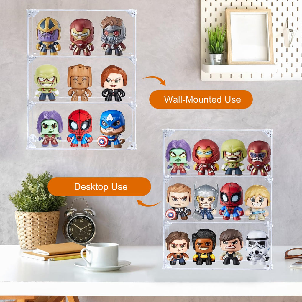 Dezzer 3 Tier Acrylic Display Case with Magnetic Door for Collectibles - image 4
