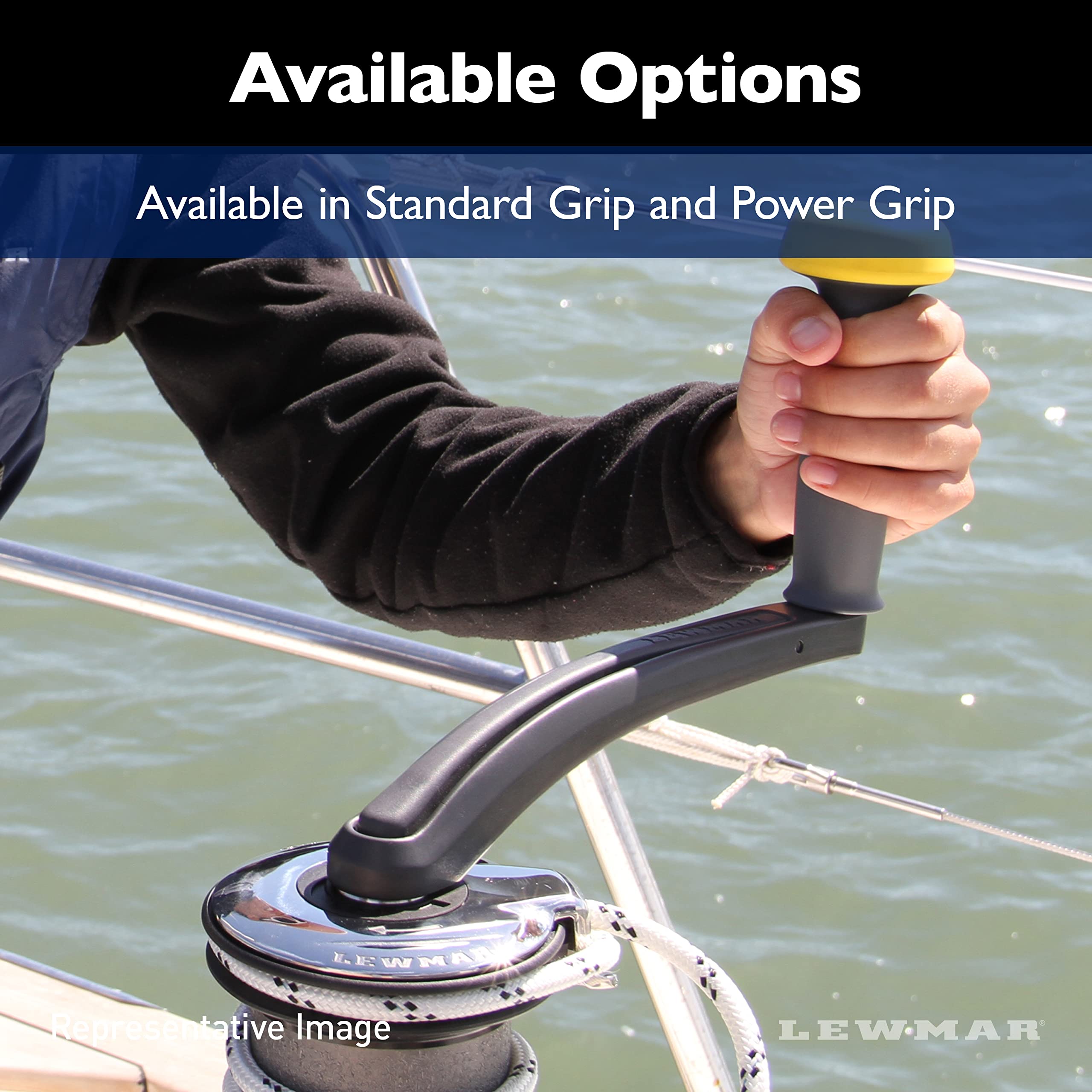 Lewmar 10" One Touch Aluminum Winch Handle with Powergrip