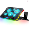 TopMate C12 Laptop Cooling Pad | RGB Gaming Cooler with 6 Quiet Fans