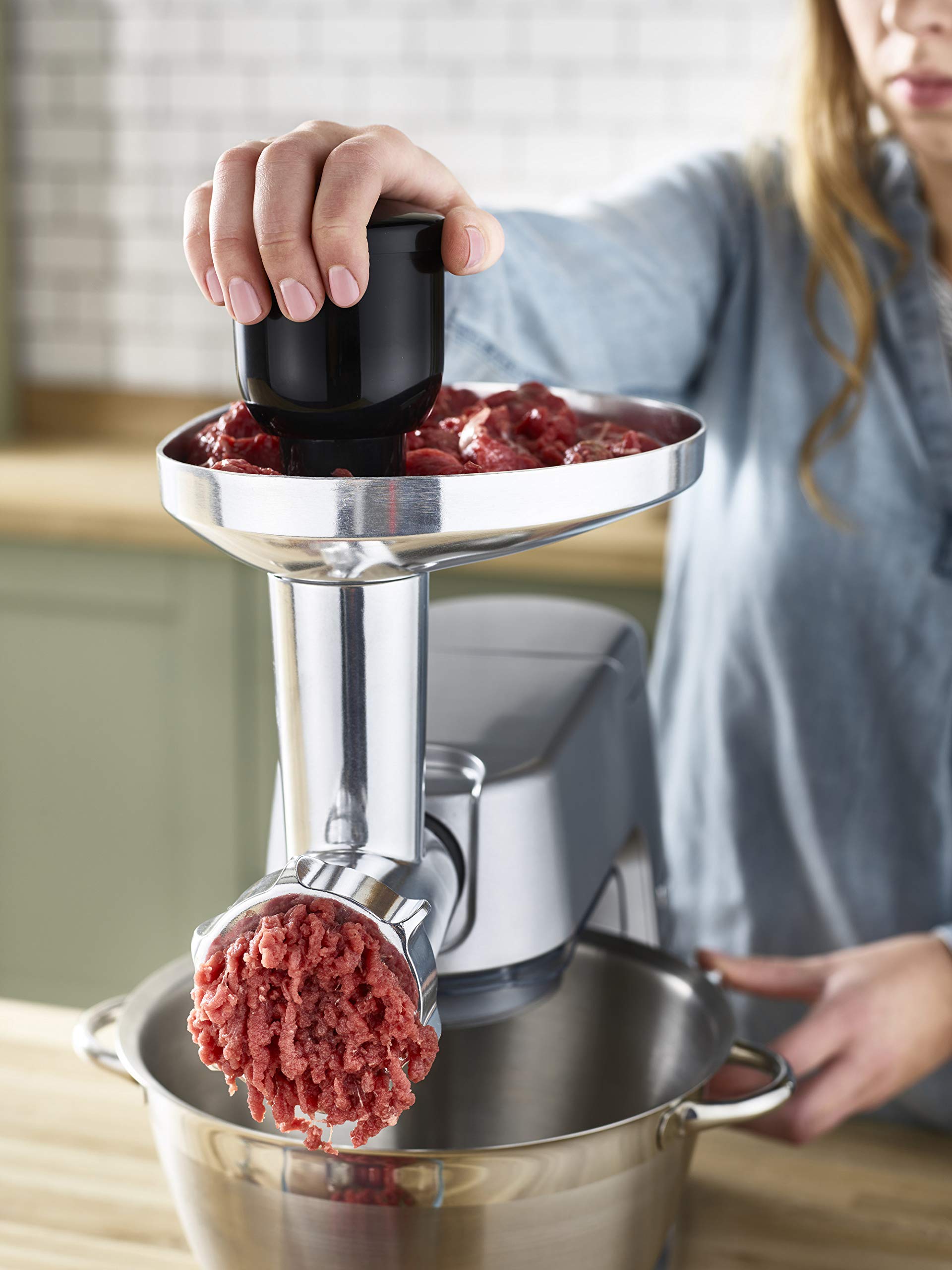 Kenwood KAX950ME Food Mincer Attachment | Silver Meat Grinder Tool