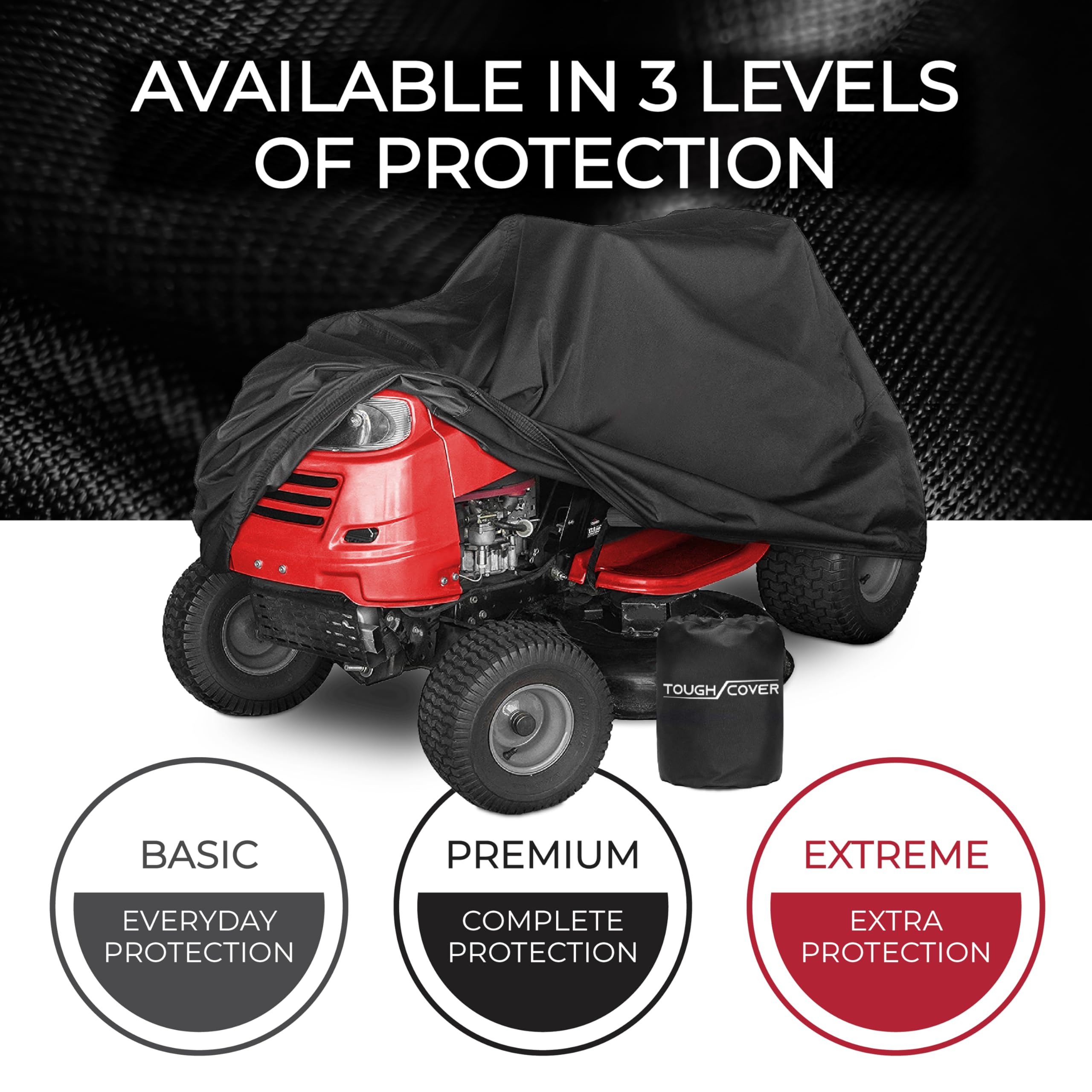 Tough Cover Riding Lawn Mower Cover - 600D Marine Grade Fabric, 54"