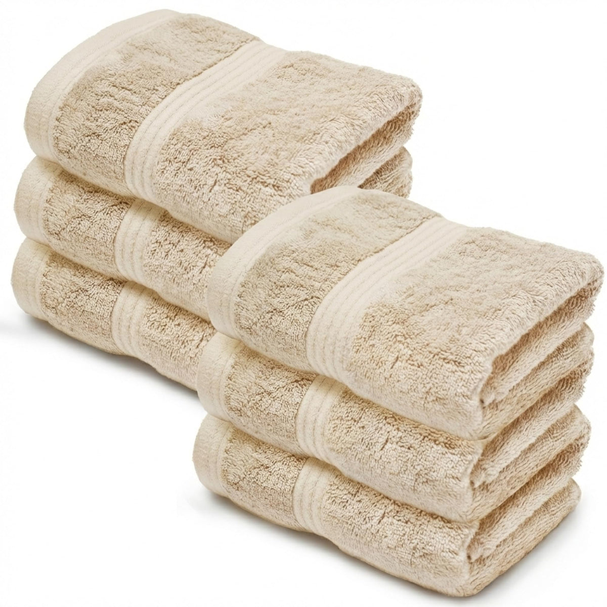 Makooz Luxurious Bamboo Face Flannels Pack of 6-700 GSM Thick Bamboo Face Cloth Towel Set - Silky Soft, Absorbent, Quick Dry Wash Cloth