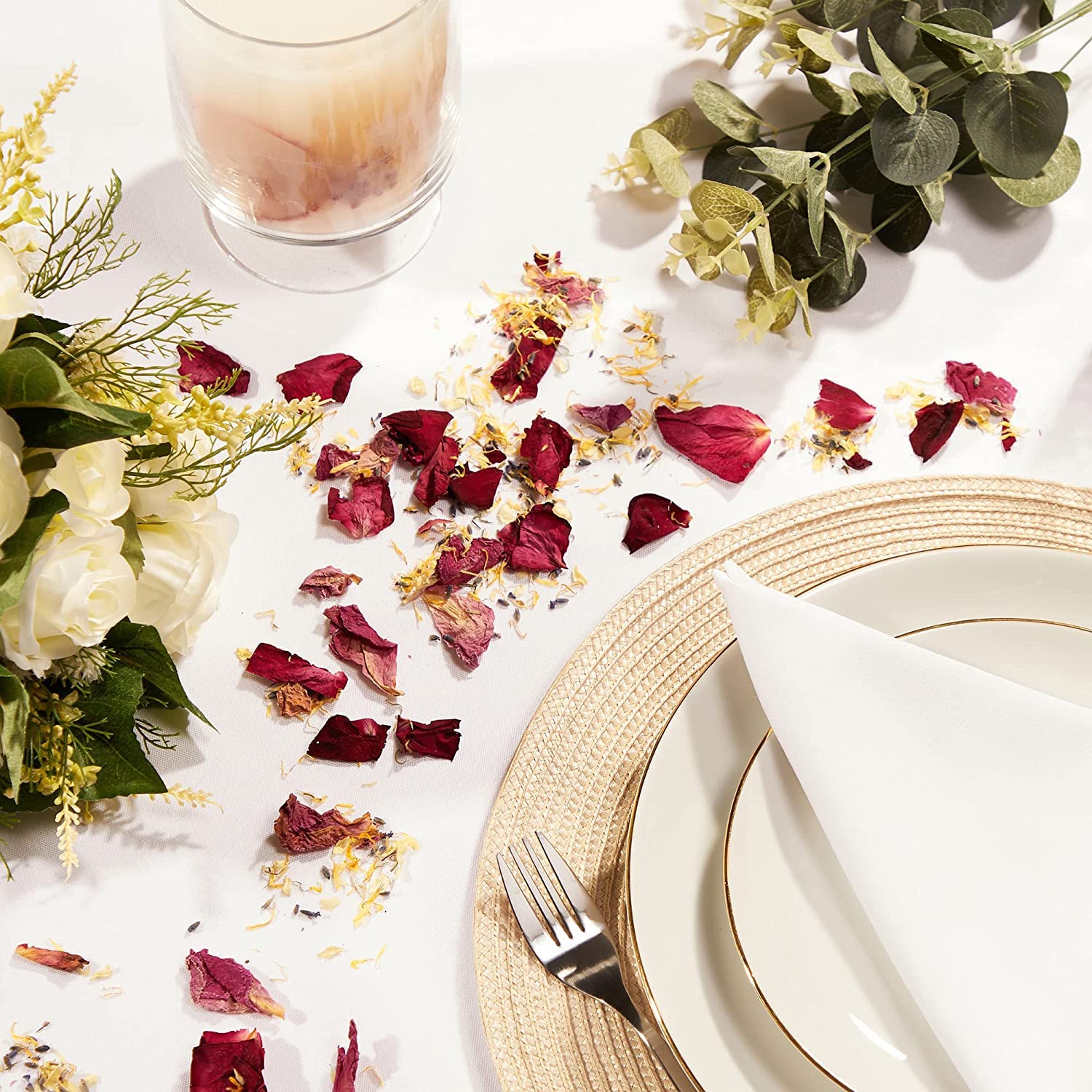 Flora & Bloom Biodegradable Wedding Confetti Kit - 24 Pre-Built Cones