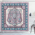 ABAKUHAUS Ethnic Mandala Shower Curtain | Waterproof Fabric, 175 x 200 cm