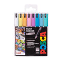 Posca PC-1MR Paint Markers | 0.7mm Fine Tip | Pastel Tones - Set of 8