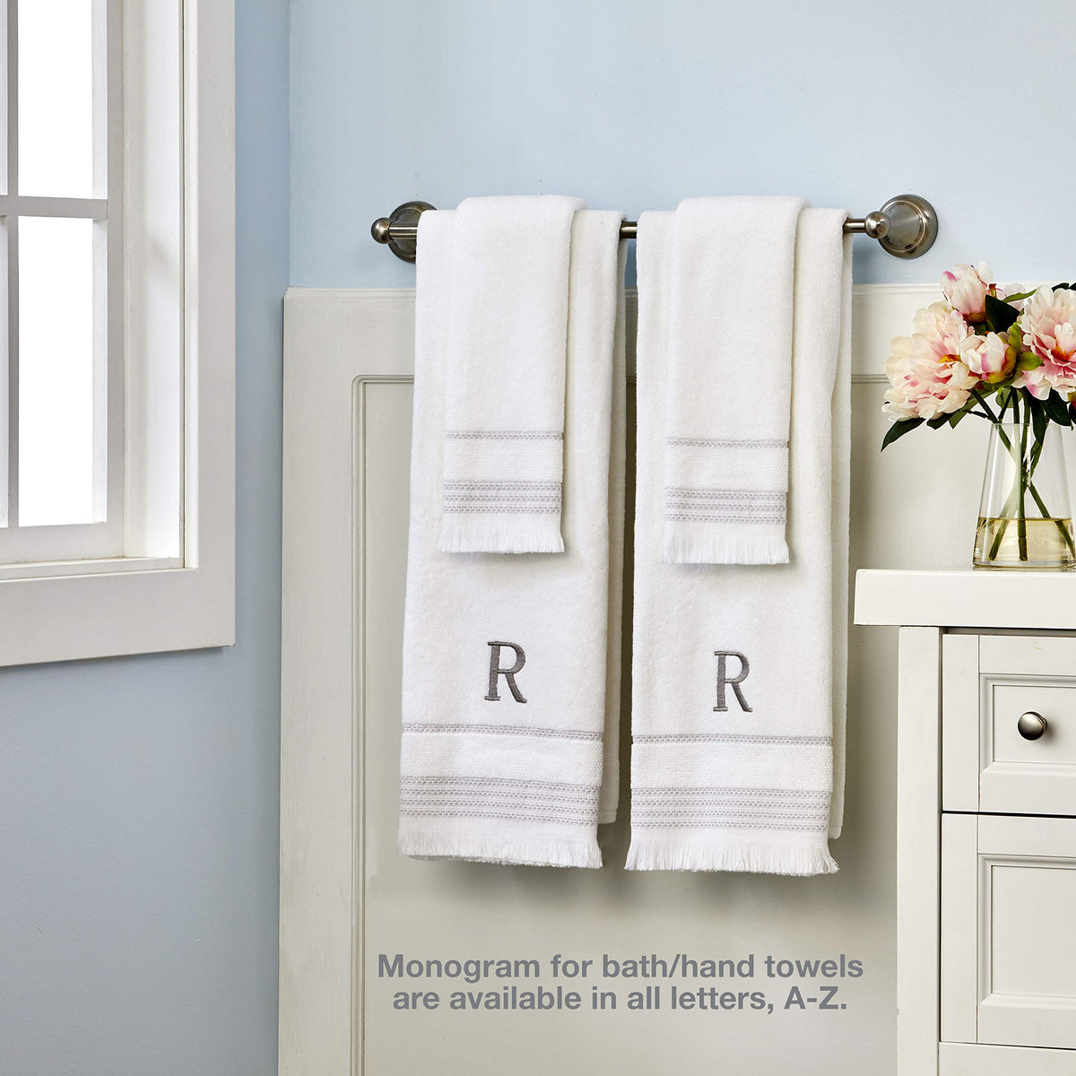 SKL Home Bath Towel, G, Cotton, White, 28x54 - image 3