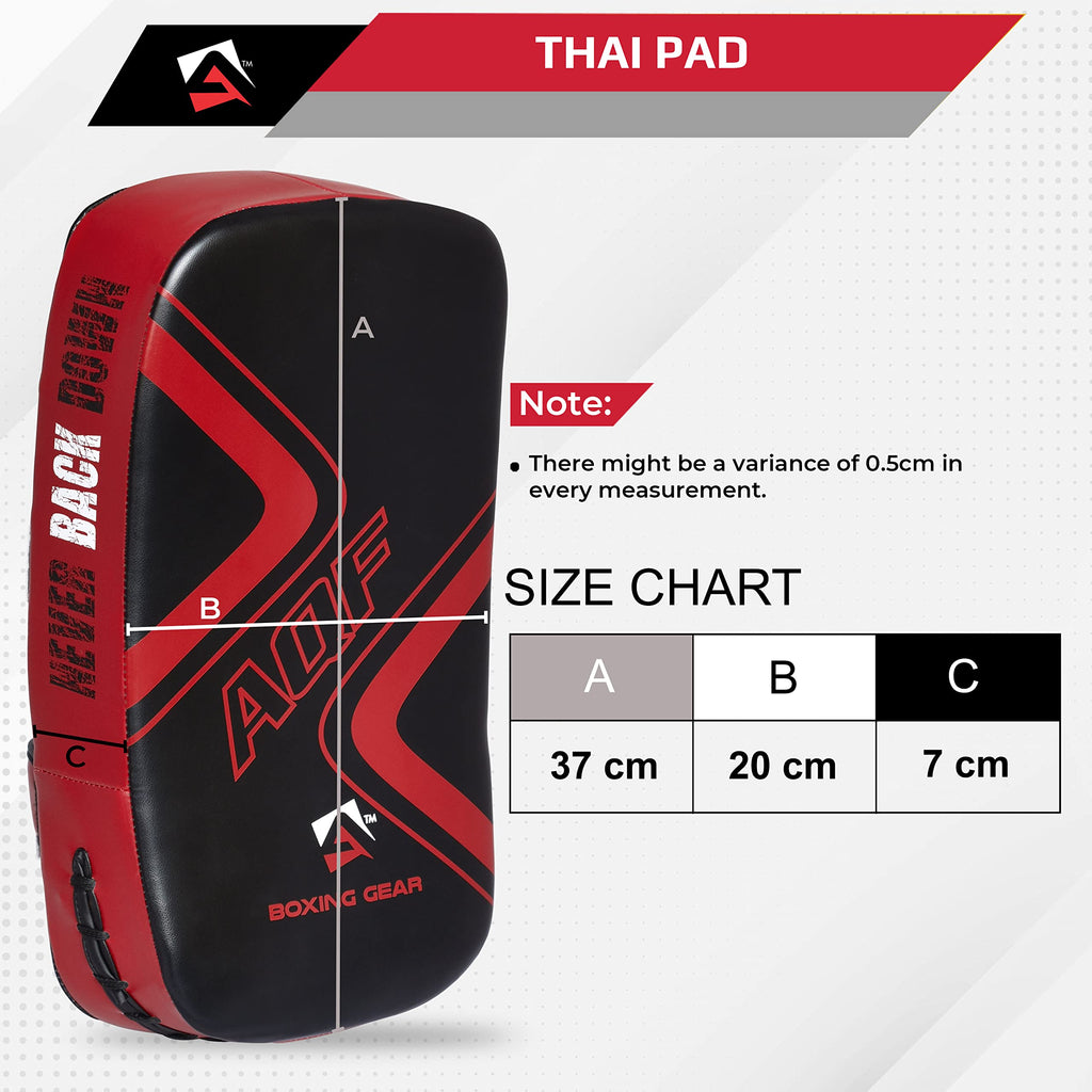 AQF Maya Hide Leather Curved Thai Kick Pads – MMA Strike Shield