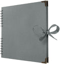 Bstorify Grey Scrapbook Album – 70 Pages Thick Kraft Paper Memory Book