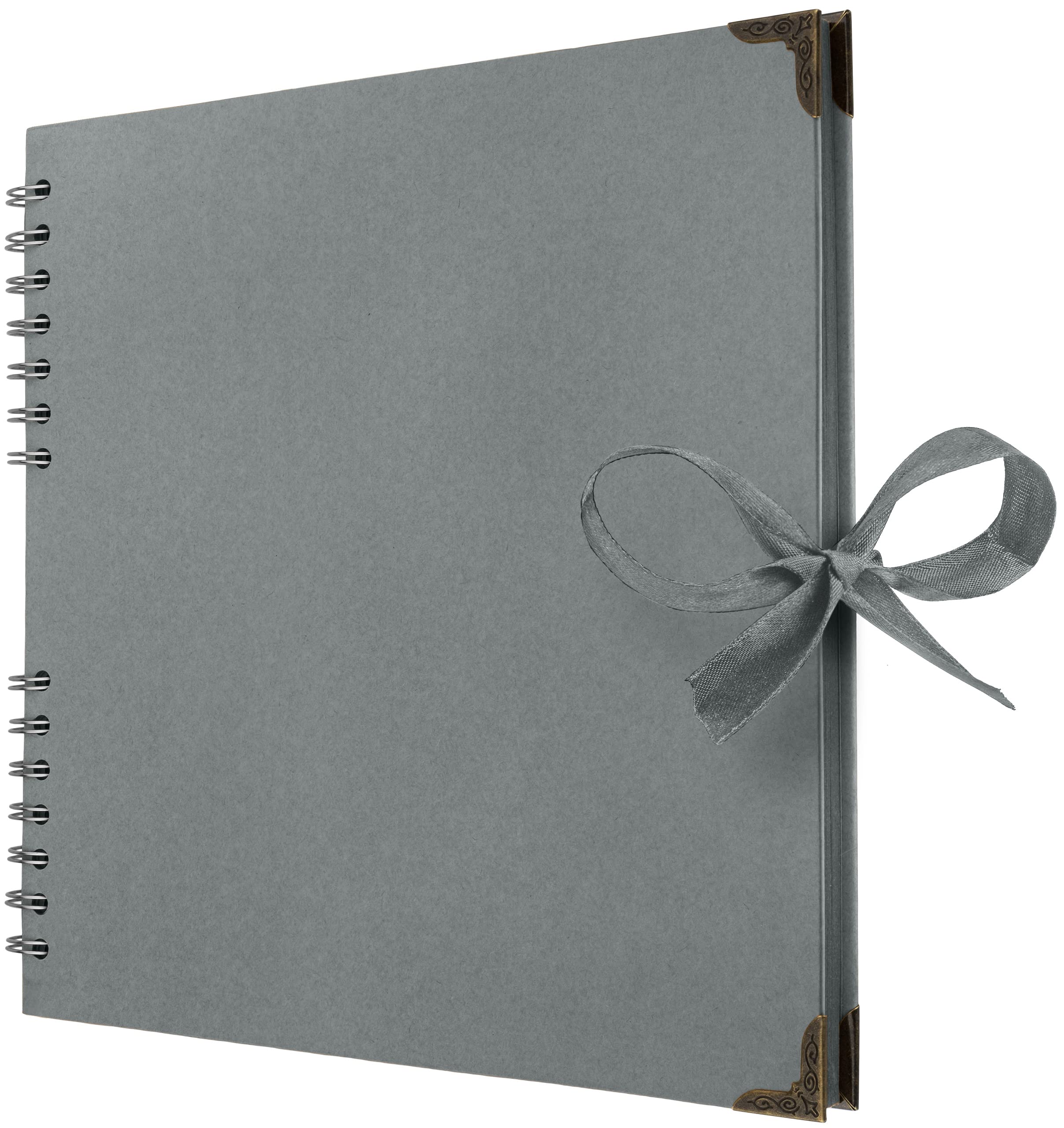 Bstorify Grey Scrapbook Album – 70 Pages Thick Kraft Paper Memory Book