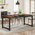 Tribesigns 160 x 80 cm Dining Table, Industrial Kitchen Table for 4-6 Person, Rectangular Dinner Table for Dining Room Kitchen Living Room