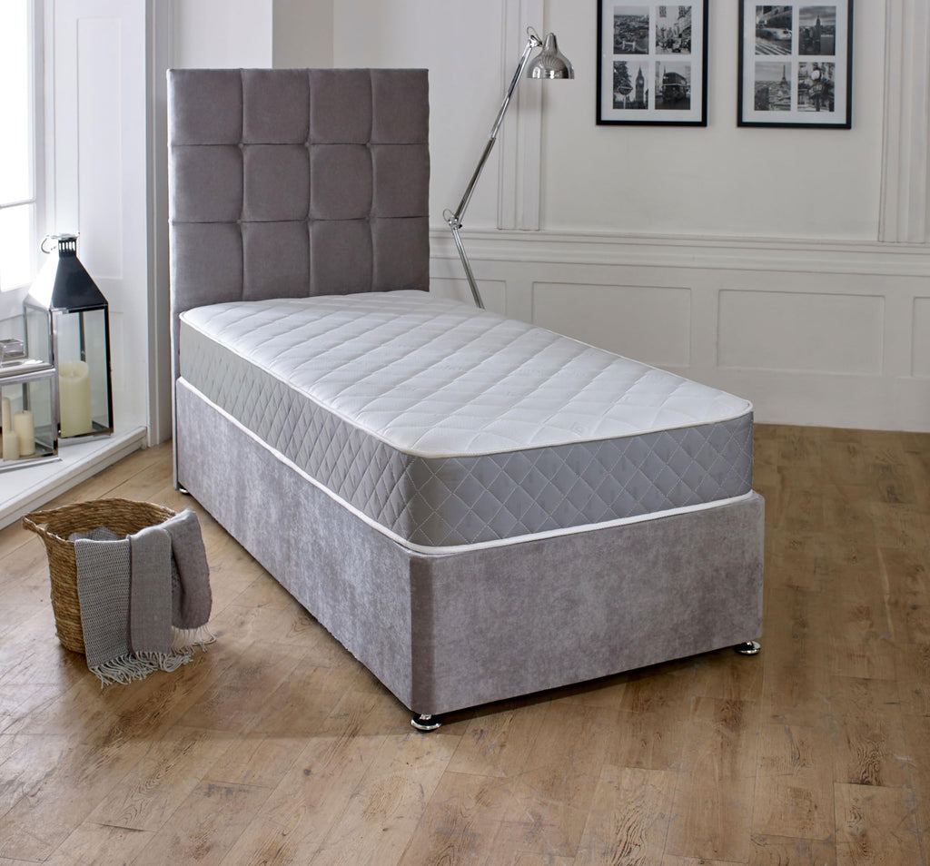 Extreme Comfort Diamond Grey Spring Mattress | 3ft Single Plush 18cm