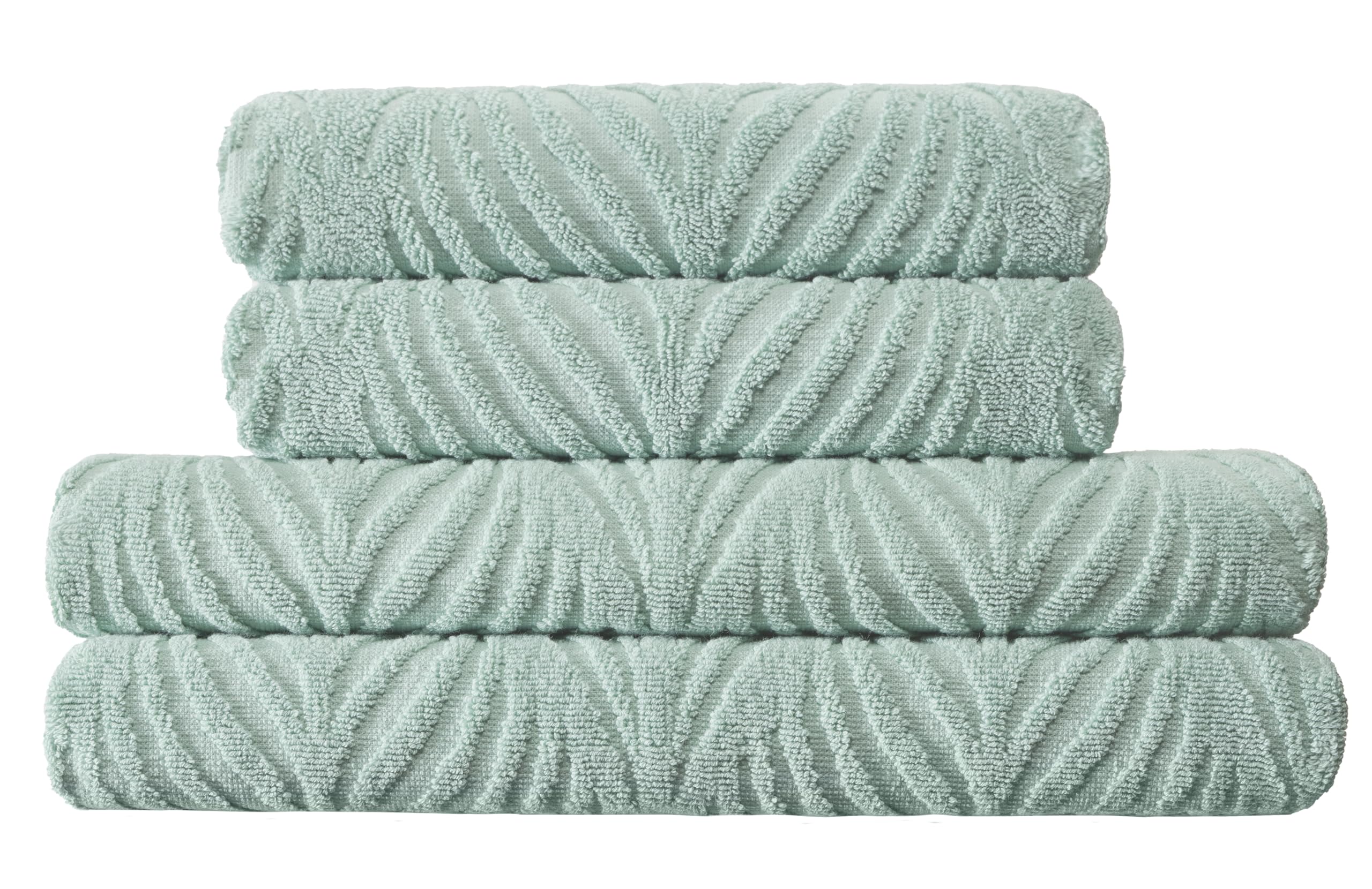 Kleine Wolke Leaf Bath Towel – 100% Cotton Jacquard, 70 x 140 cm