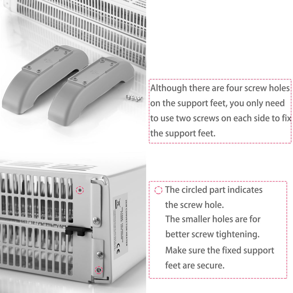 DONYER POWER 2000W Convector Radiator Heater with 24-Hour Timer