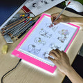 A4 LED Light Box - Acrylic Tracing Board for Artists, Red