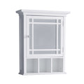 Teamson Home Neal White Wooden Medicine Cabinet with Mirrored Door