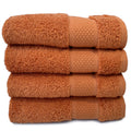 Sue Rossi Organic Turkish Cotton Guest Towels - 600gsm Orange Set of 4