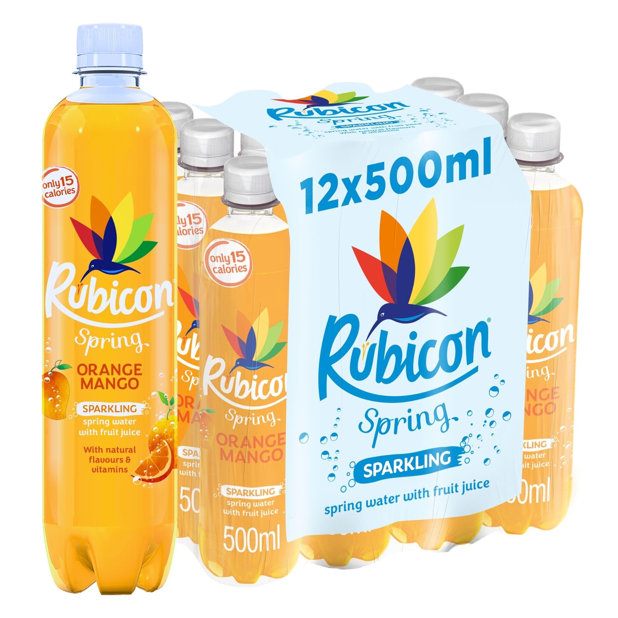 Rubicon Spring Orange Mango Sparkling Water - 12 x 500ml Multipack