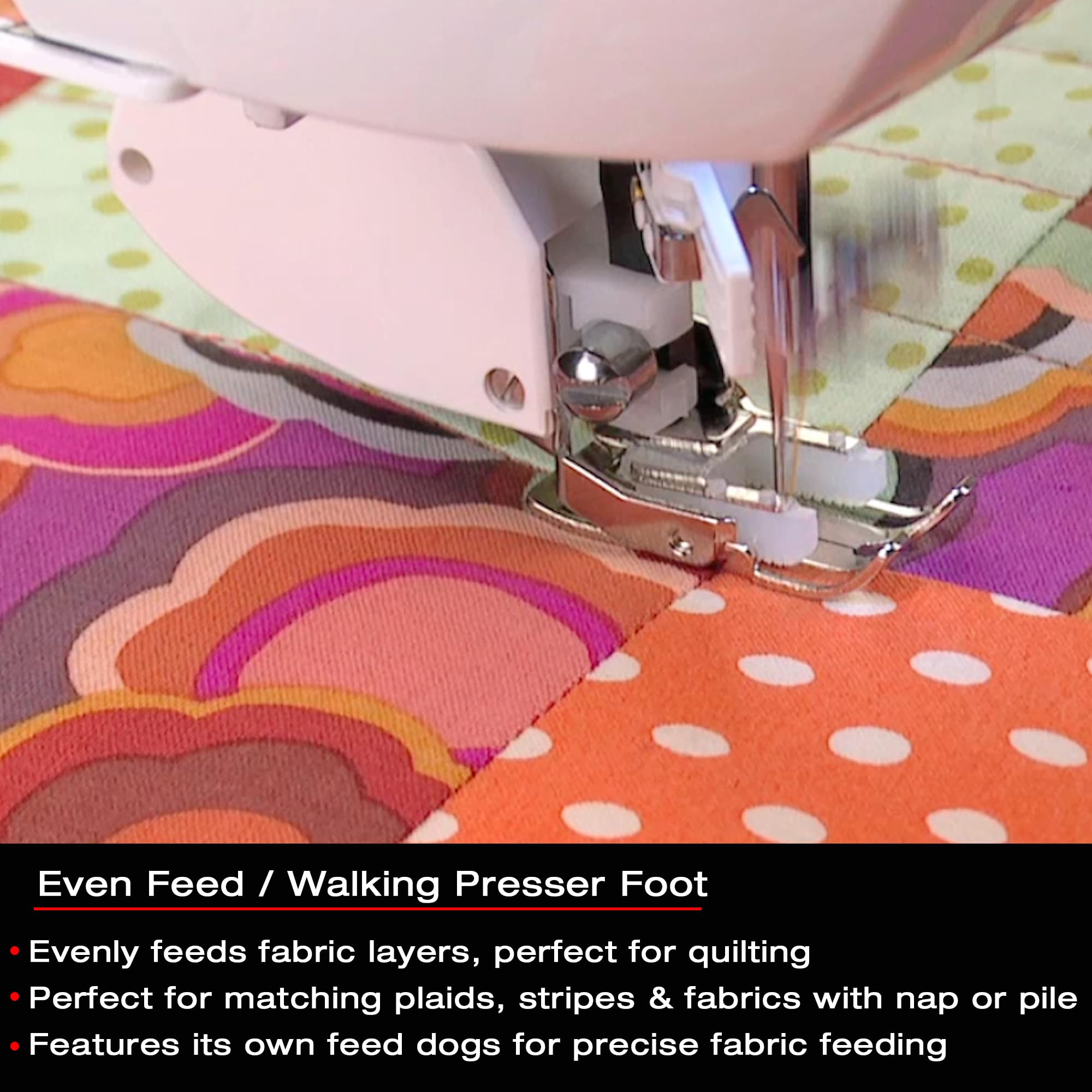 SINGER Even Feed Walking Presser Foot for Quilting and Heavy Fabrics