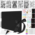 Bemece DIY Scrapbook Album - 80 Pages Black Craft Paper Memory Book