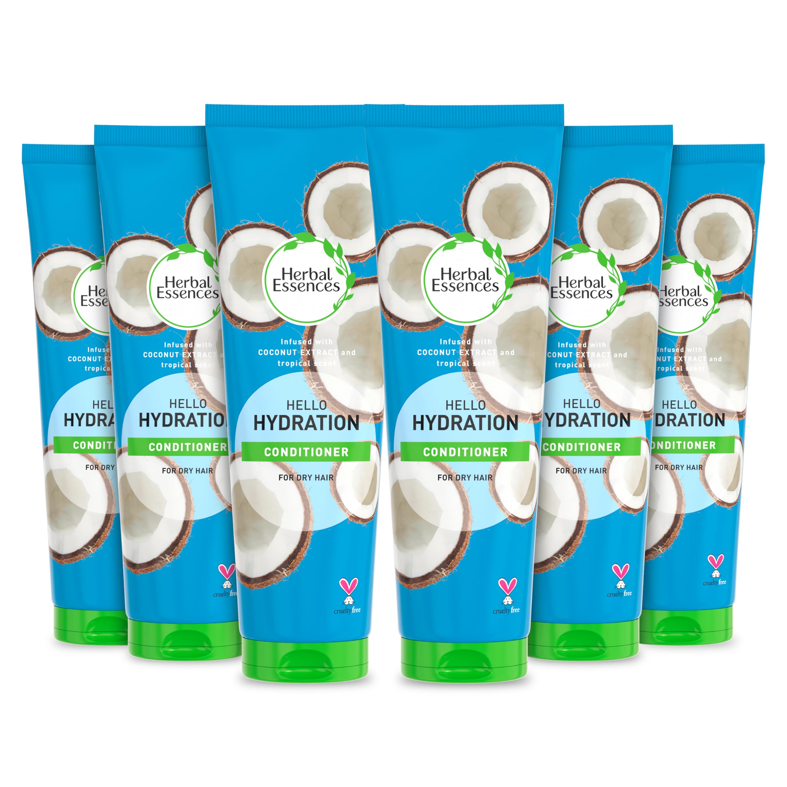 Herbal Essences Hello Hydration Coconut Conditioner for Dry Hair, 6x275ml