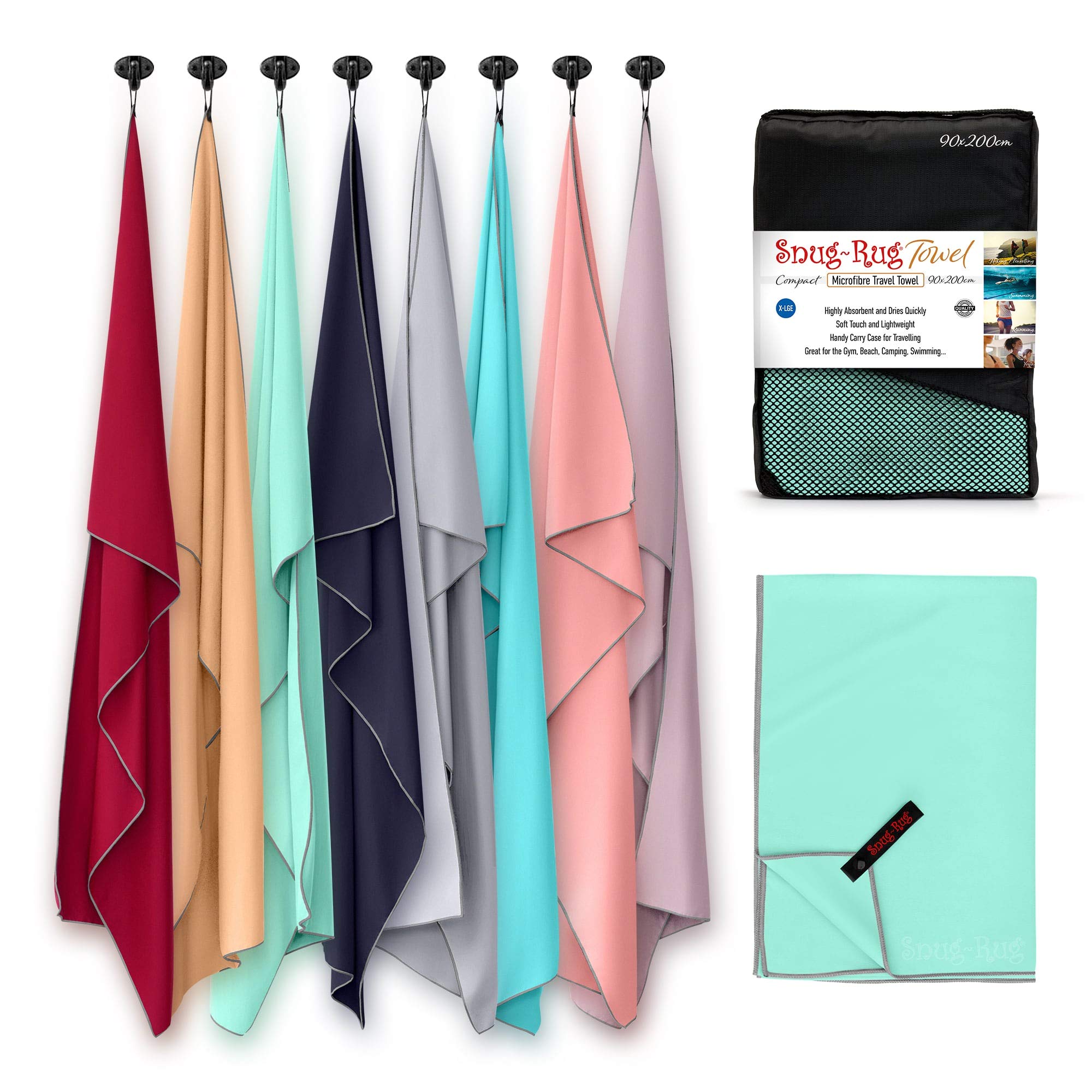 Snug Rug XL Microfibre Beach Towel – Sand Proof & Quick Drying