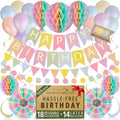 Reusable Pastel Party Decorations - Eco-Friendly Birthday Set