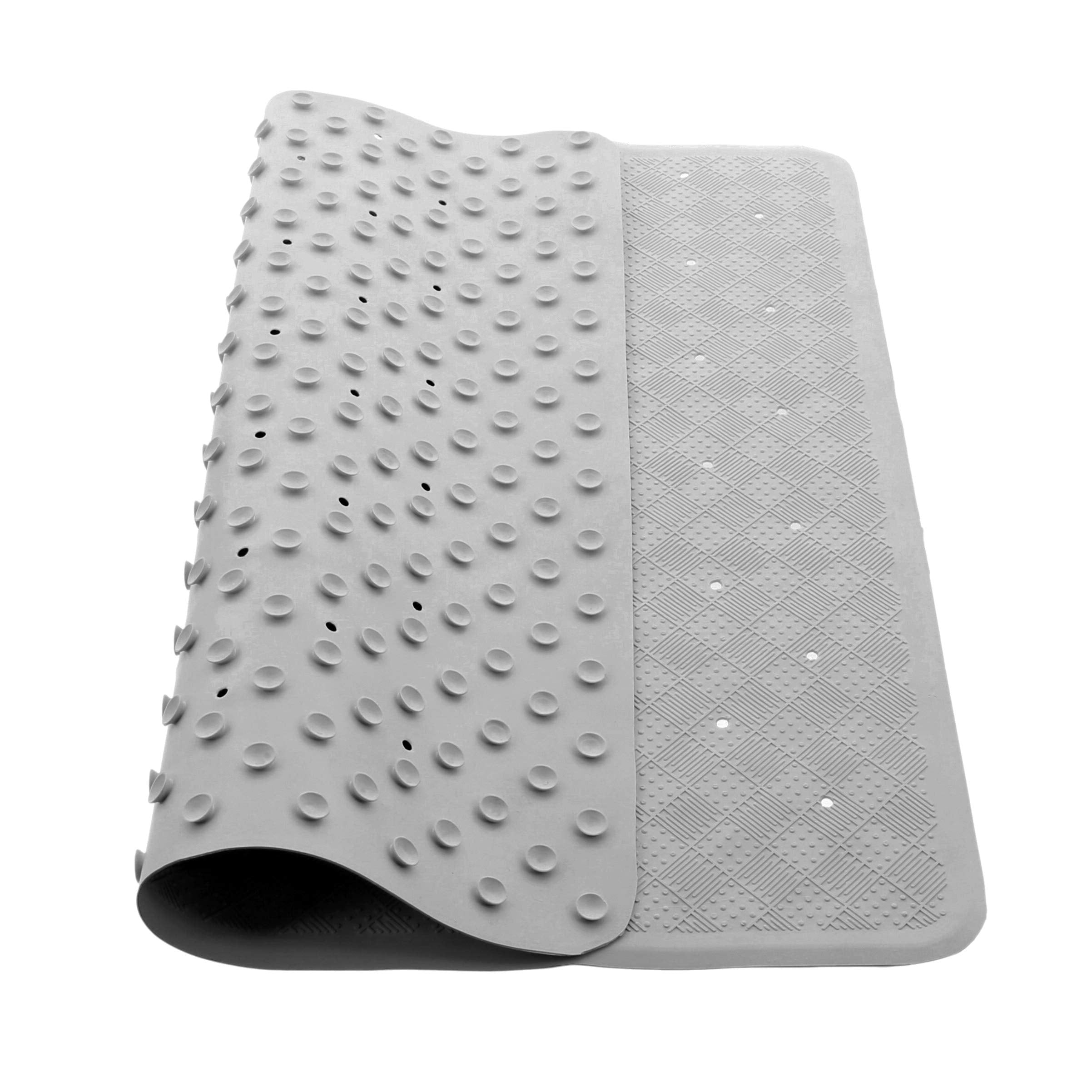 Anti-Slip Rubber Vinyl Shower Mat with Suction Cups - 53x53cm
