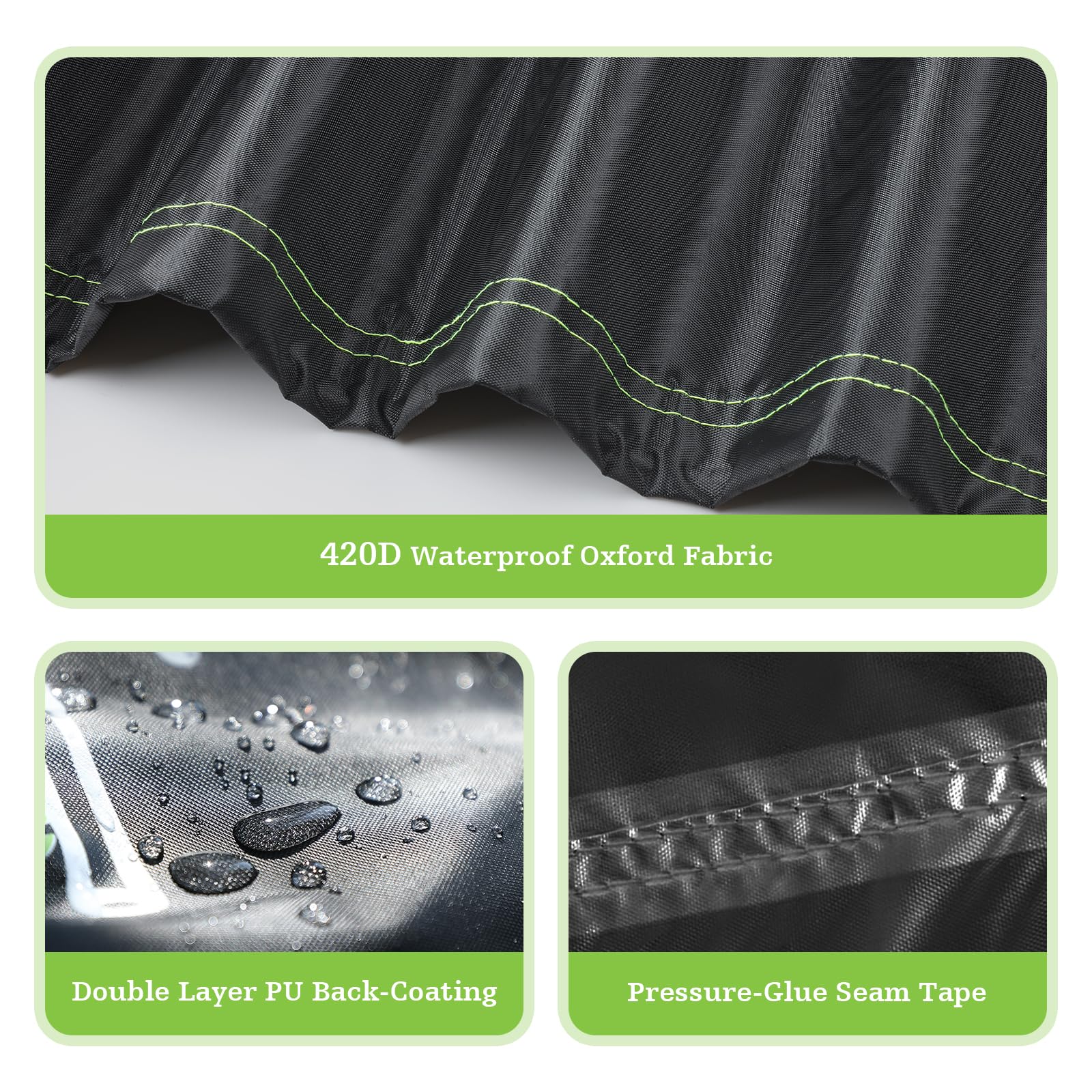 UIRWAY 420D Heavy Duty Garden Furniture Cover - Waterproof Patio Table Cover