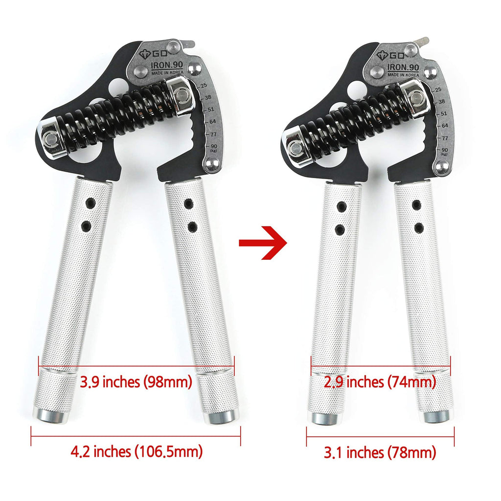 GD Iron Grip EXT 90 Adjustable Hand Strengthener | 25-90kg Forearm Trainer