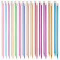 Aelike Aluminium Knitting Needles Set - 14 Pairs Single Pointed 35cm Pins