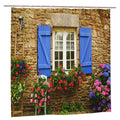 Jolof Store Garden Shower Curtain – 3D Floral Scenery Polyester Bath Decor