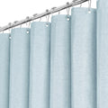 BTTN Blue Linen Shower Curtain – Heavy Duty Waterproof Polyester, 72x72"