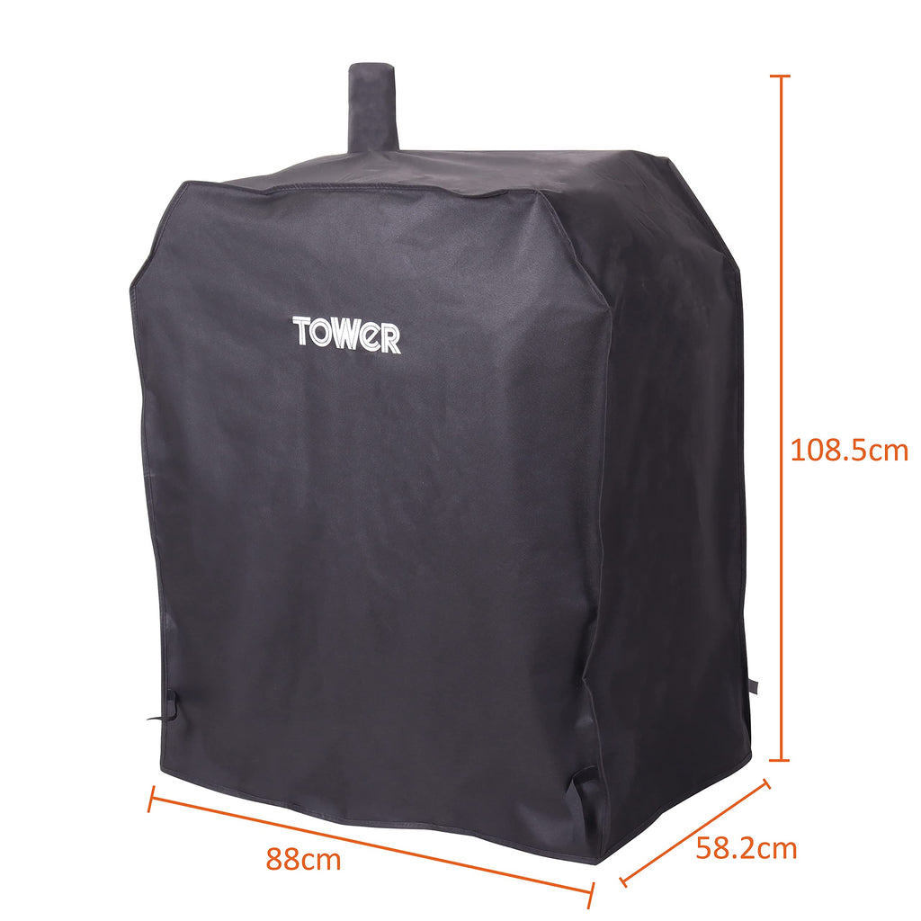 Tower Ignite Solo BBQ Grill Cover | Waterproof Pedestal BBQ Cover - Black