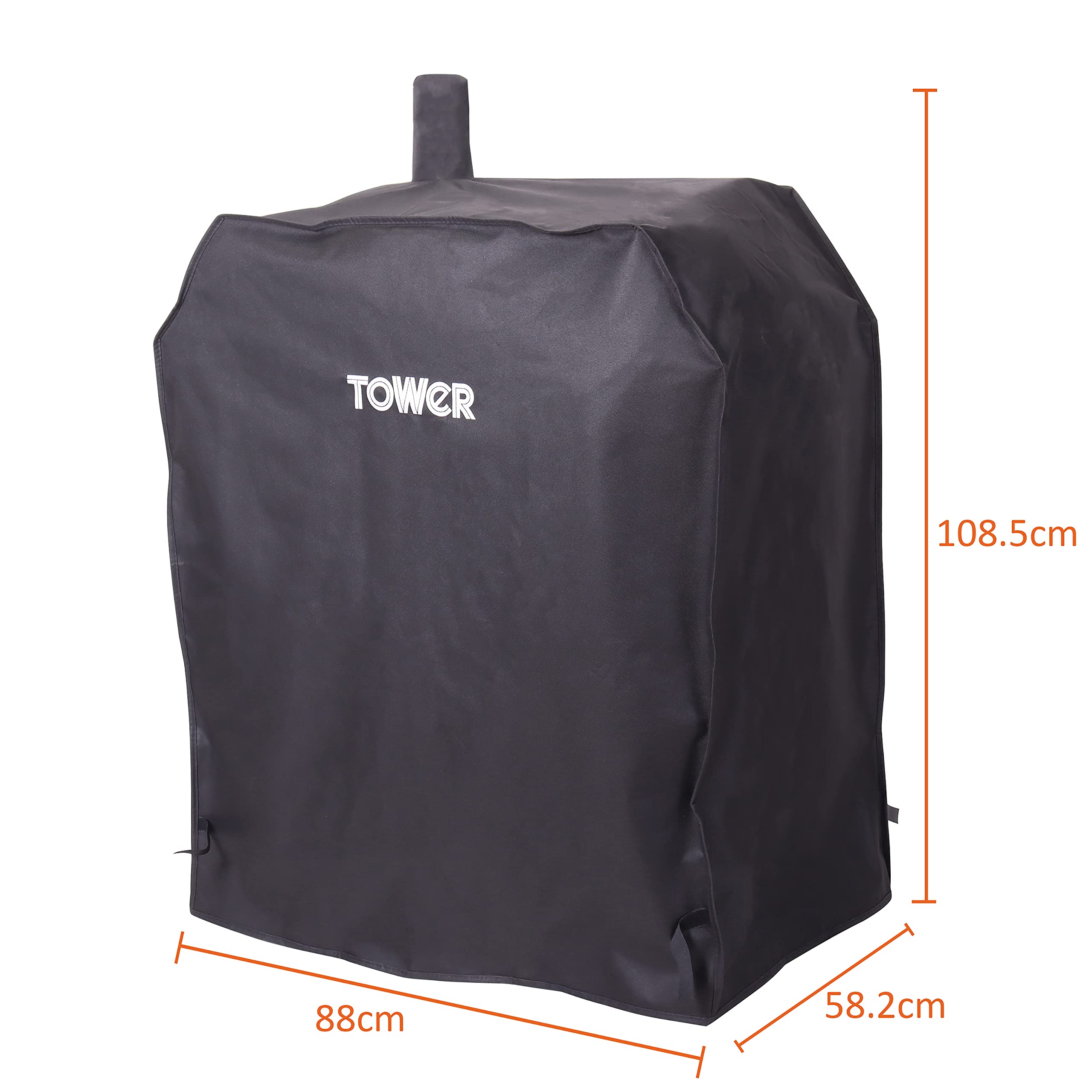 Tower Ignite Solo BBQ Grill Cover | Waterproof Pedestal BBQ Cover - Black