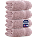 Towelogy Zero Twist Face Cloths – 4 Pack 100% Cotton Washcloths, Blush