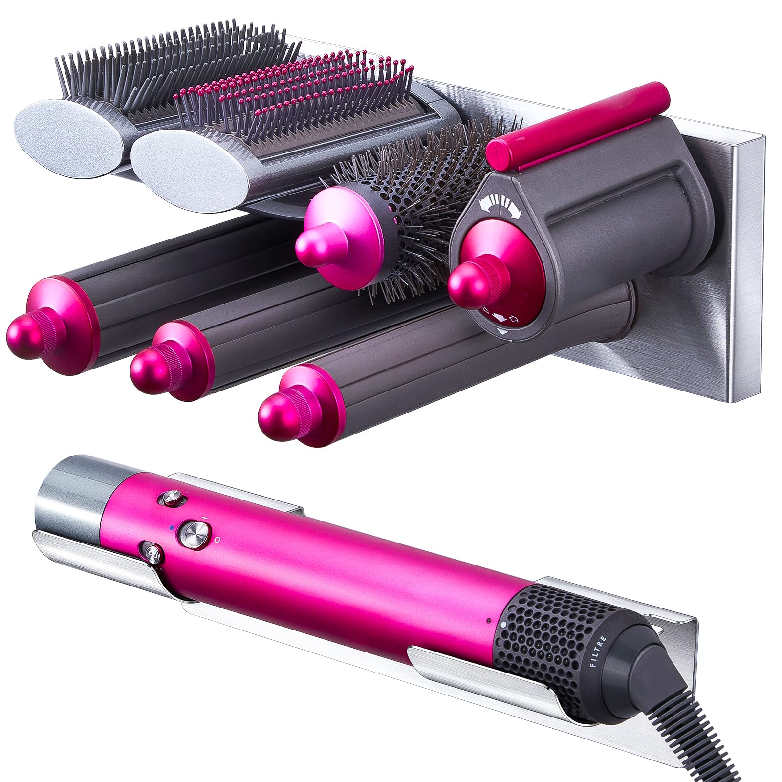 YAYINLI Stainless Steel Hair Dryer Holder Wall Mount & Tool Organizer