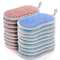 Dicunoy 20 Pack Reusable Kitchen Scrub Sponges | Non-Scratch Microfiber