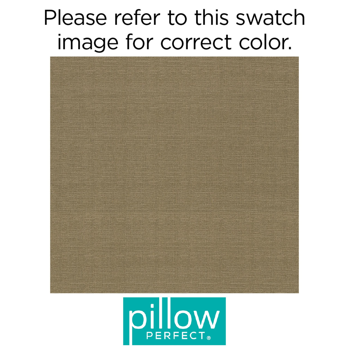 Pillow Perfect Tufted Seat Cushions Round Back, Polyester, Tan Monti Chino, 19 Inches x 19 Inches