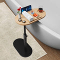 Bamboo Bathtub Tray Table | Adjustable Height Bedside Desk