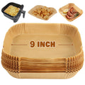 Jolof Store 9 inch Square Air Fryer Liners - 50pcs Disposable Parchment