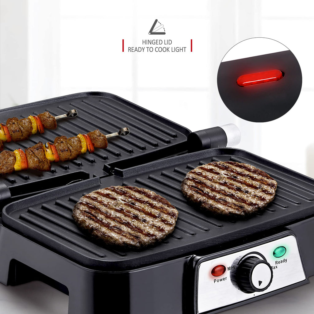 NETTA 1500W Panini Maker & Health Grill – Non-Stick Stainless Steel