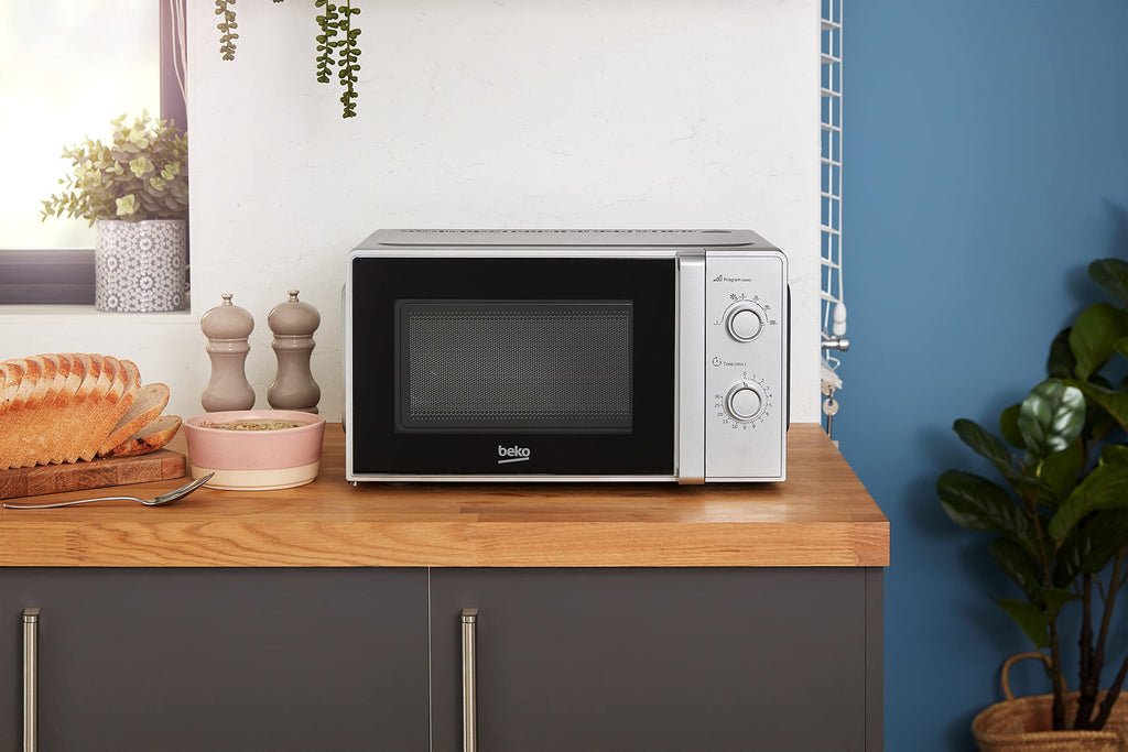 Beko MOC20100SFB Solo Microwave | 20L Capacity, 700W - Silver