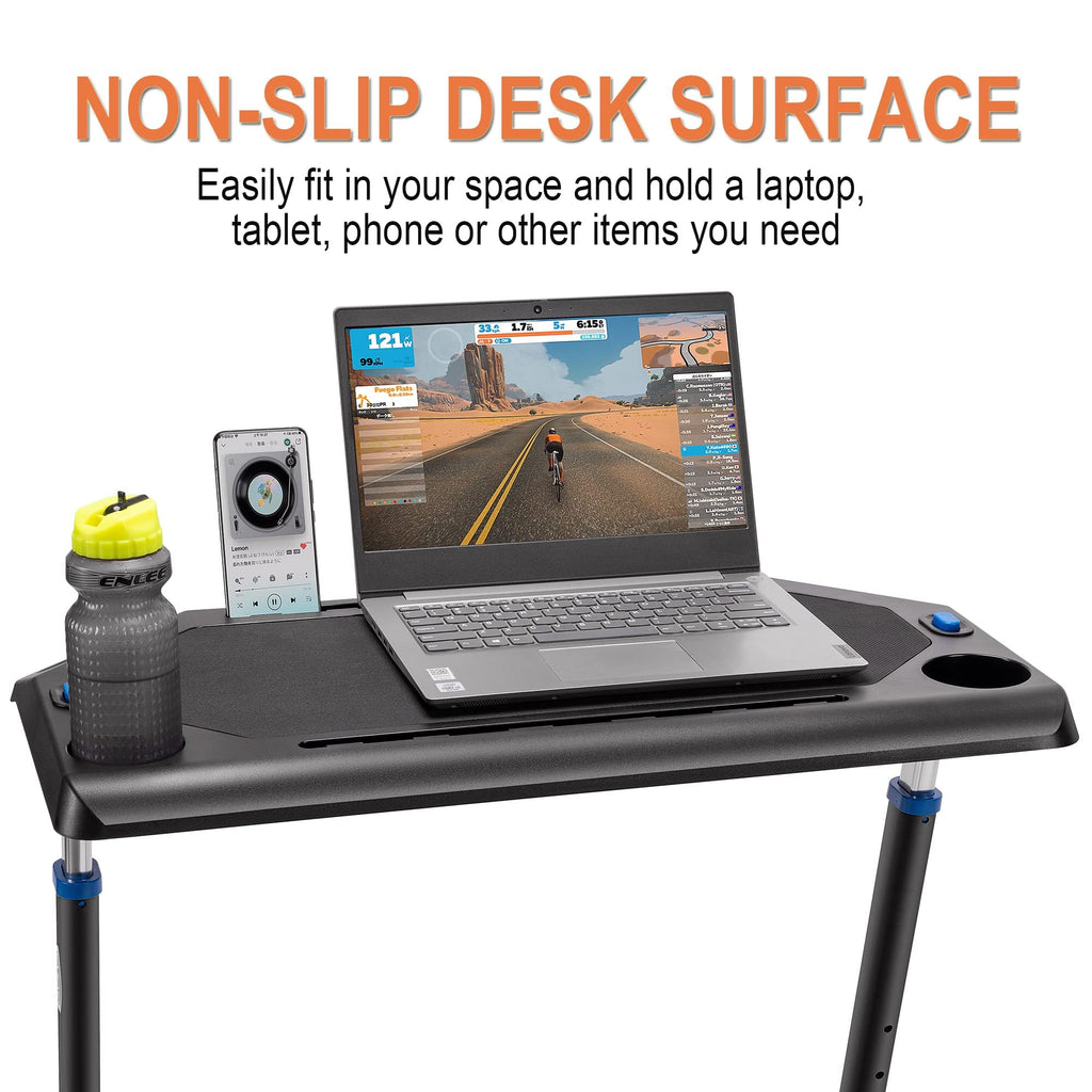 CXWXC Bike Trainer Desk – Height-Adjustable Indoor Cycling Laptop Stand