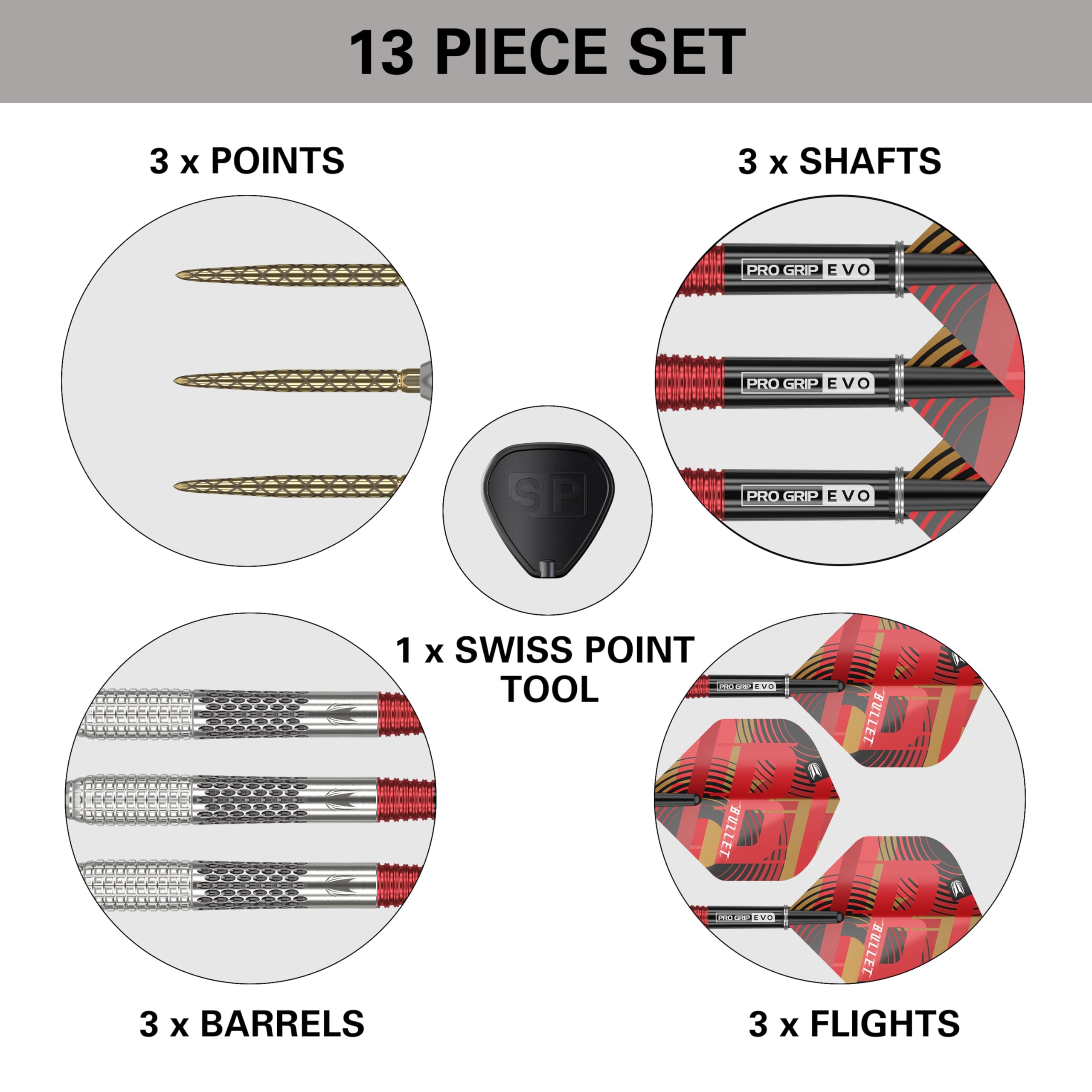 Target Darts Stephen Bunting G5 95% Tungsten Steel Tip Dart Set - 18g
