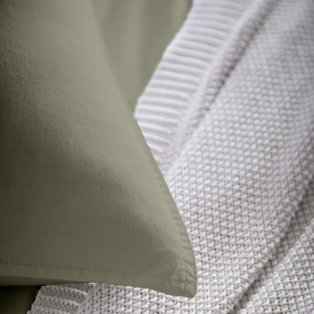 Appletree Dark Green 100% Cotton Duvet Cover Set | Super King Bedding