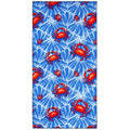 Violetpos Red Crab Print Beach Towel, Extra Large 180x90 cm 250GSM Microfibre, Sand Free Quick Dry